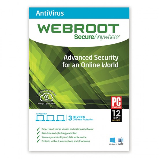 WEBROOT Antivirus 1 Year / 3 Users