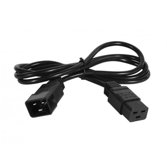 CABLE POWER CORD MALE-FEMALE C19 TO C20 0,5M BLACK