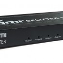 POWERTECH Premiun Quality HDMI 1.4 Splitter, 4x output, EU Power adapter